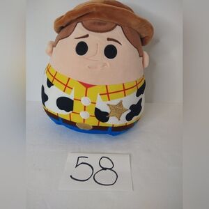 DISNEY 12 Inch WOODY TOY STORY Squishmallow Round Pillow Sheriff